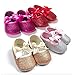 Baby Girl Moccasins Princess Sparkly Premium Lightweight Soft Sole Prewalker Toddler Shoes