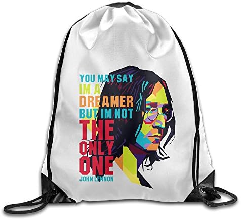 Bekey John Lennon Imagine2 Gym Drawstring Backpack Bags For Men &amp; Women For Home Travel Storage Use Gym Traveling Shopping Sport Yoga Running