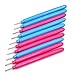 IMISNO Craft DIY Slotted Paper Quilling Tools (Pack of 10, 10.5cmx1cm, Rose and Blue)