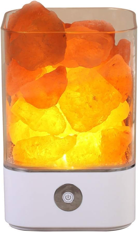 NEWKBO USB Himalayan Salt Lamp with 7 Colors Dimmer Control