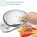 NUTRI FIT Digital Kitchen Scale with Wide Stainless Steel Plateform High Accuracy Multifunction Food Scale with LCD Display for Baking Kitchen Cooking,Tare & Auto Off Function (Snow White)