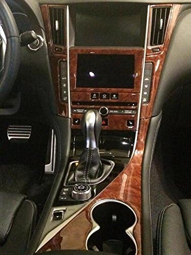 2014 2015 2016 2017 INTERIOR WOOD DASH TRIM KIT SET FOR INFINITI Q50 Q 50 4 DOOR SEDAN