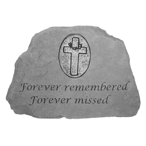 Forever Remembered Forever Missed Memorial Stone With Personalized Insert