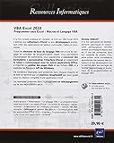 Image de VBA Excel 2010 : Programmer sous Excel (French Edition)