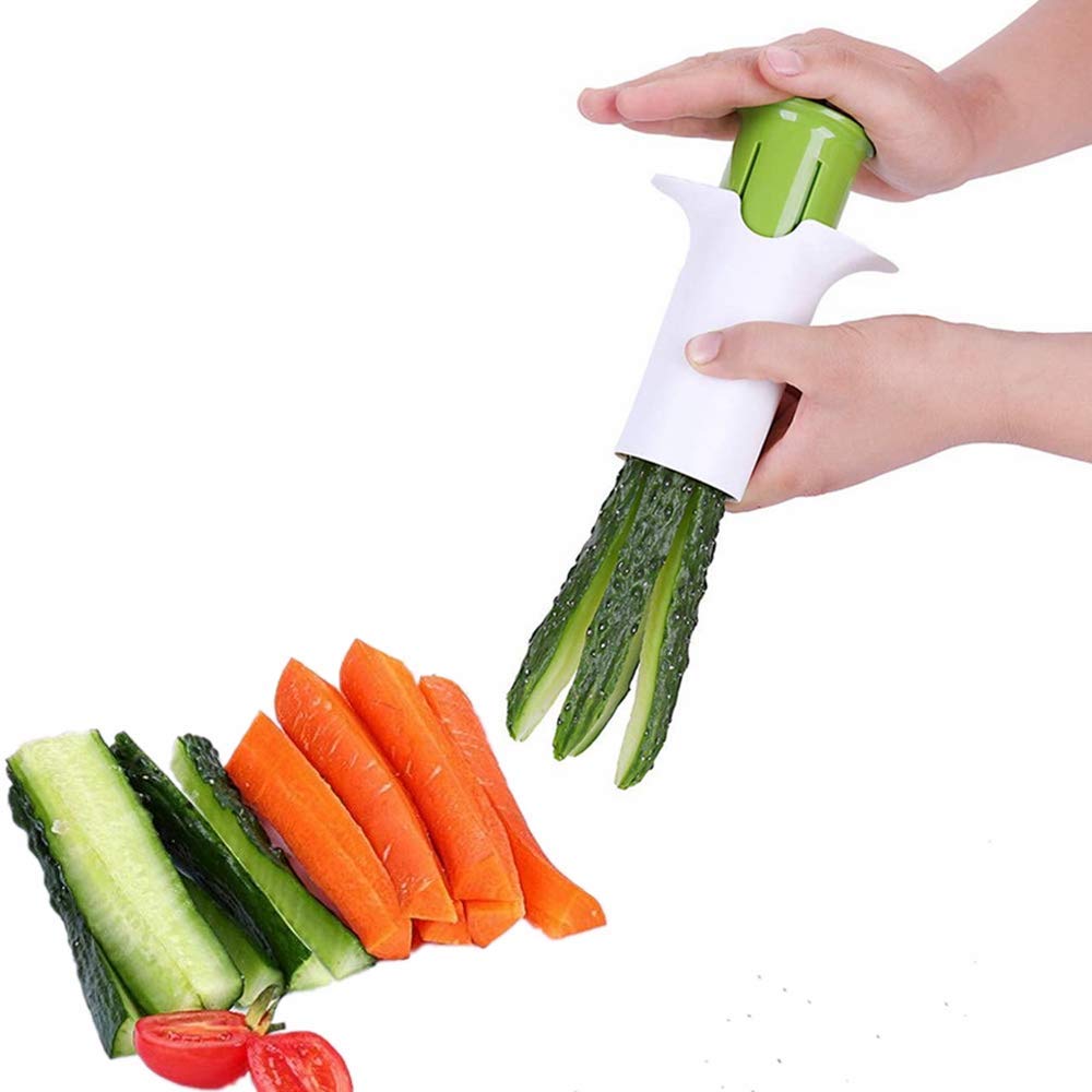 bingx Cucumber Splitter Carrot Strawberry Slicer Petal Cutter Creative Vegetable and Fruit Cucumber Strip Cutting Divider