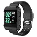 UMTELE Compatible for Ionic Accessory, [Rugged Pro] Resilient Protective Case with Strap Bands Replacement for Ionic Smart Watch, Large, Black/Black
