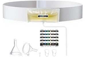 POSWIN Urine Test Complete Kit – 2 to 4 oz Concealed Sample Bag with Adjustable Belt,Urine Test for Hospital & Infirmary with Thermometer Stickers and Silicone Funnel (Medium)