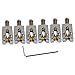 Surfing 6 Roller Bridge Tremolo Saddles w/Wrench for Strat Tele Electric Guitar Chrome
