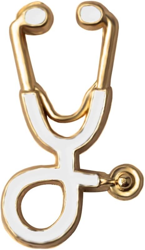 Nurse Stethoscope Enamel Pin Medical Doctor Nurse Stethoscope Brooches Christmas Gift