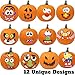 JOYIN 20 Pcs Halloween Pumpkin Decorating Stickers, Halloween Party Favor for Kid, Art Craft Party Supplies, Jack-O-Lantern Face Sticker Sheets in 12 Designs, Classroom Activities Treat Games Goodies
