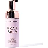 The Beachwaver Co. Braid Balm Pre-Braid Prep - Full Size (4 Fl Oz) | Frizz-Taming Primer Foam | Strengthen and Reduce Flyaways w/HiX Vegan Bond Multipliers - For All Hair Types | Bondi Beach Day