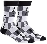 Sock It To Me Men's Fun Crew Socks Sport Party Checkmate 7-13