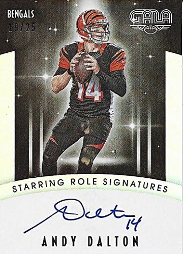 ANDY DALTON 2016 Panini Gala Football STARTING ROLE SIGNATURES AUTOGRAPH (Cincinnati Bengals) Rare Signed Insert NFL Collectible Trading Card #19/25