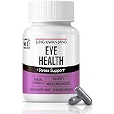 JUNG KWAN JANG Eye Health Support with Bilberry (166mg) and American Ginseng (143mg) for Vision Care, Reduced Eye Strain, Cognitive Support, 30 Capsules for Men and Women