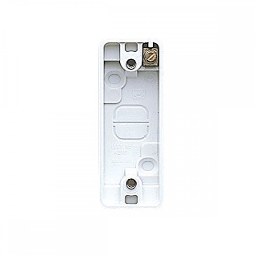 MK Electric K2031WHI Surface Dual Box for Two 1 Gang Logic Plus Accessories, White, 40 mm