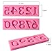 Alphabet Number 0-9 3d Silicone Mold Birthday Silicone Sugarcraft Mold Chocolate Fondant Candle Mold Cake Decoration for Baby Shower,Birthday,Anniversary