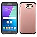 Samsung Galaxy J3 Luna Pro Case, Galaxy J3 Emerge Case, Galaxy J3 Prime Case, Galaxy Express Prime 2 Case, BornTech Dual Layer Slim Shockproof Armor Protector Phone Case Cover (Black/Rose Gold)