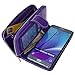 Galaxy Note 5 case, E LV Samsung Galaxy Note 5 Case Cover - PU Leather Flip Folio Wallet Purse Case Cover for Samsung Galaxy Note 5 - PURSE PURPLE