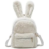 Lanpet Cute Bunny Backpacks for Women Rabbit Ears Backpack Fluffy Shoulder Bag Satchel