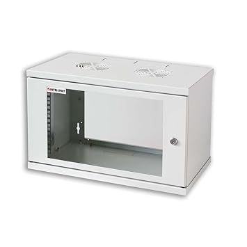 Armario rack 19 de pared 16 unitã Prof. 400 Gris montado: Amazon.es: Electrónica