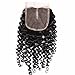 Sent Hair Curly Wave Lace Closure Brazilian Human Hair Unprocessed Hairpieces with Baby Hair Middle Part Natural Color 8 inch