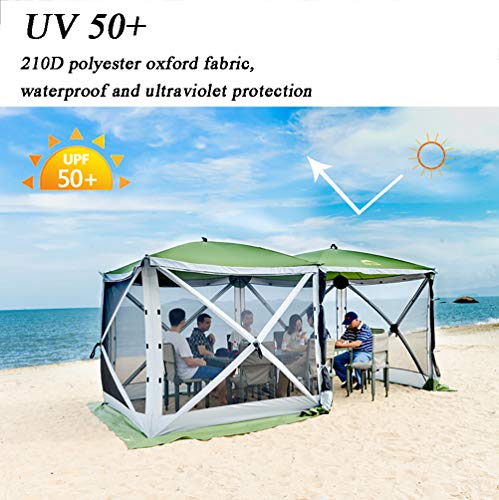 Zhyaj Großes Party-Pavillon-Zelt - 2X4M Wasserdichtes, UV-Beständiges Outdoor-Veranstaltungszelt Mit Moskitonetz… – Bild 4