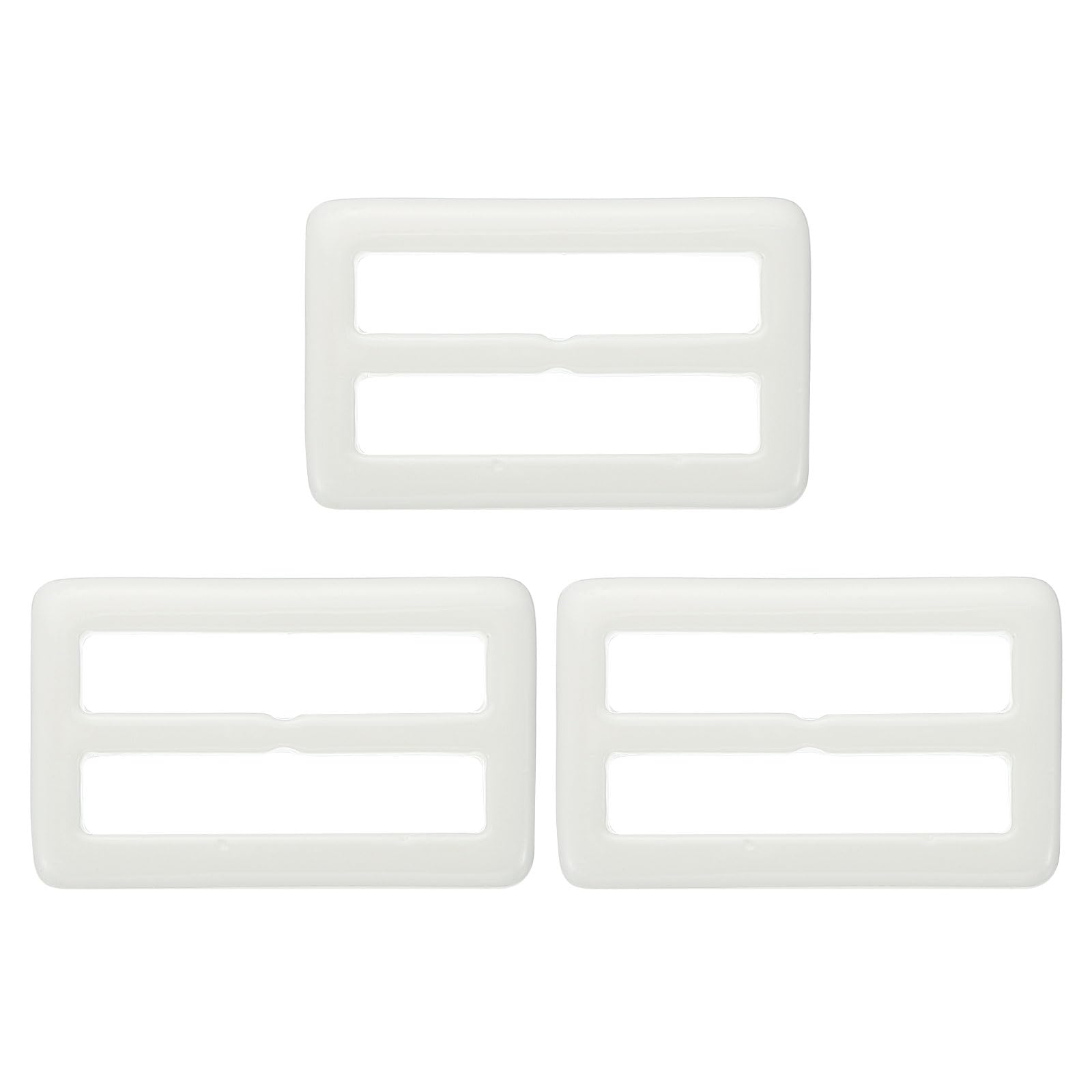 PATIKIL 1.5x2.4 Resin Scarf Ring Clip, 20Pcs Rectangle Scarf Ring Buckles for Woman Silk Scarf, Loose T-shirt, Decoration, White