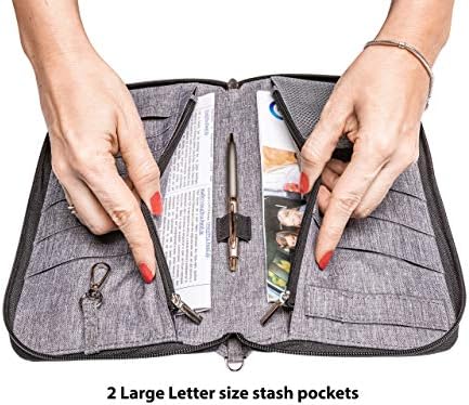 Valante Premium Family Travel Document Organizer Capacious RFID Passport Holder Wallet (Large, gray) 5 Valante Premium Family Travel Document Organizer Capacious RFID Passport Holder Wallet (Large, gray)