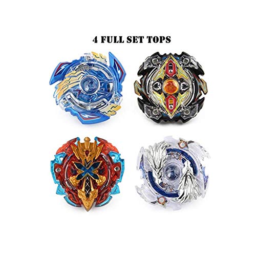 Battling Tops Game Battle Burst Tops Blade Blade Toys for Kids Gyro Metal Fusion , 4X High Performance Tops Attack Set with Launcher and Grip Starter Grip , Stadium Arena (Random Color)