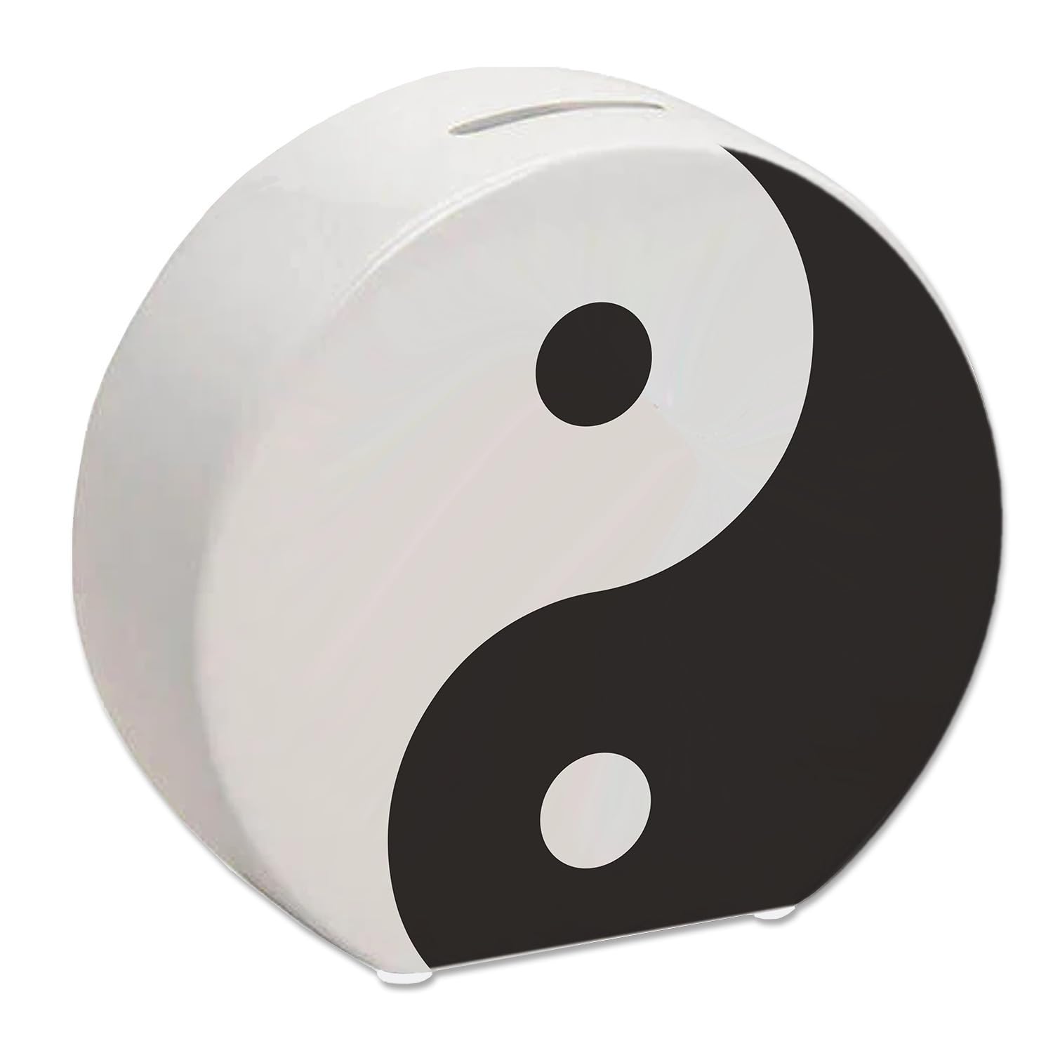Money Box with Decorative Yin and Yang Design - Chinese Philosophy as a Gift Idea for the Living Room of Lovers of Old Chinese Wisdom Beautiful Holiday Fund for