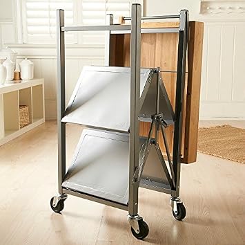 Origami Foldable Kitchen Island Cart Black Origami Rack Rbt