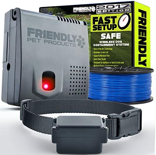 Wireless Dog Fence (2017 EDITION) 100% Safe &amp; Reliable – In-Ground Cord Emits Invisible Electric Fence Barrier Using Our New Updated Wi-Fi Transmitter