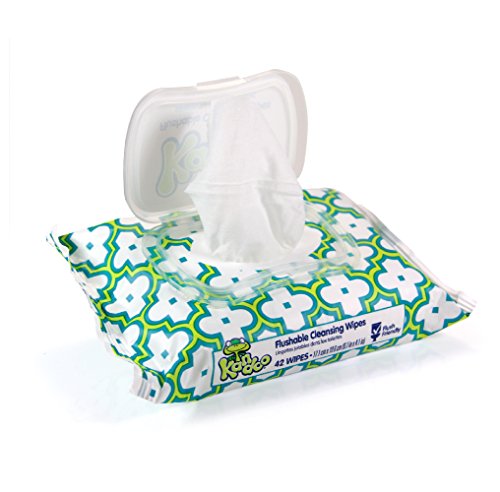 Flushable Baby Wipes for Kids, Sensitive by Kandoo, Resealable for Travel, Hypoallergenic Potty Training Wet Cleansing Cloths for Sensitive Skin, 42 Count, Pack of 12 - Thumbnail 2