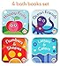 Floating Baby Bath Books Set of 4 - Bath Books for Babies, Infants - Waterproof, Mold-Free Bath Toys for Learning & Early Education (Fruit, Ocean, ABC, Numbers Books)