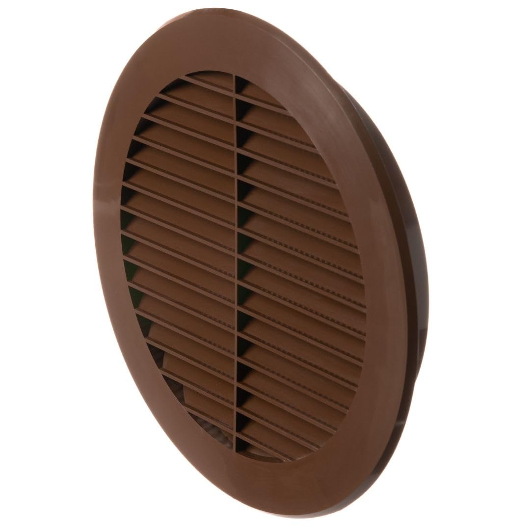 LIRAST 150mm / 6 inch Brown Plastic Ventilation Grille - Air Vent Cover for Kitchen, Bathroom & HVAC Systems