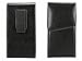 Jitterbug Smart Cell-Stuff Vertical Black Smooth Leather Case (Oversized to Fit with Cover on your phone) Pouch Belt Holster with Heavy Duty 360 Degree Swivel Belt Clip & Magnet Flap