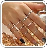 Sttiafay Boho Stackable Knuckle Rings Gold Midi Finger Rings Stacking Rings Set Knuckle Joint Finger Ring Vintage Midi Rings for Women and Girls
