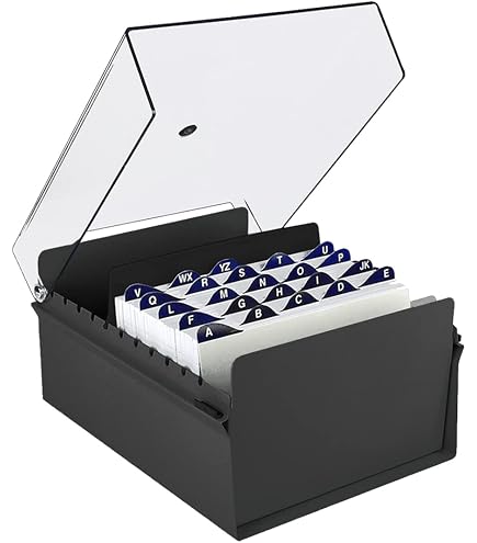 Amazon.com : Acrimet 5 X 8 Card File Holder Organizer Box Metal