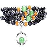 CASOTY Fashion Natural Blue Sandstone Agate Bracelet 108 Multilayer Bracelets w/ Gift Box