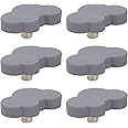 Risbay 6Pcs 2.17" Grey Soft Rubber Cloud-Shape Cabinet Knobs for Drawers,Dressers,Doors