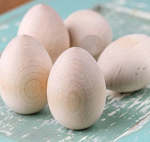 Set of 20 Flat Bottomed Unfinished Wood Eggs