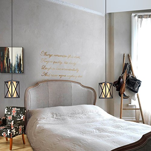 HMVPL Plug-in Industrial Pendant Light with 16.4 Ft Hanging Cord and On/Off Dimmer Switch, Metal Swag Ceiling Lamps for Dining Room Bed Room Kitchen Island Table Foyer Entryway