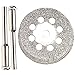 Hugesavings 10pcs 22mm Diamond Cutting Wheel with 2 Pcs Mandrel Dremel Screwdriver for Cutting Cut Off Discs Wheel Blades Gemstones Glass Set Shank Rotary Tool