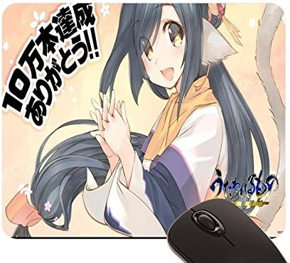 Beautiful Girl Amaduyu Tatsuki Animal Ears Aquaplus Kuon Utawarerumono Tail Itsuwari No Kamen mouse pad (22x18cm)