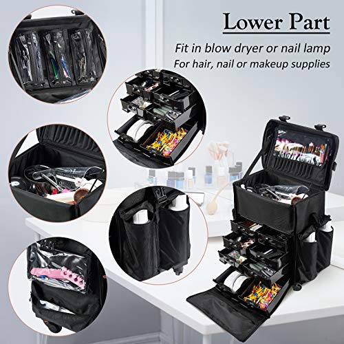 Stagiant Professional Rolling Makeup Case Soft Sided Cosmetology