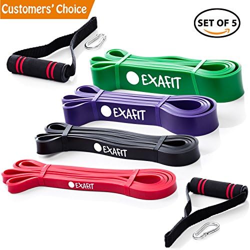 Pull Up Assist Bands Exercise Resistance Bands Set Best Heavy Duty Stretching Band for Fitness Body Stretch Powerlifting Workout Bands I Gym & Home Crushing Weight Butt Out Tool Trainings Yoga Pilates