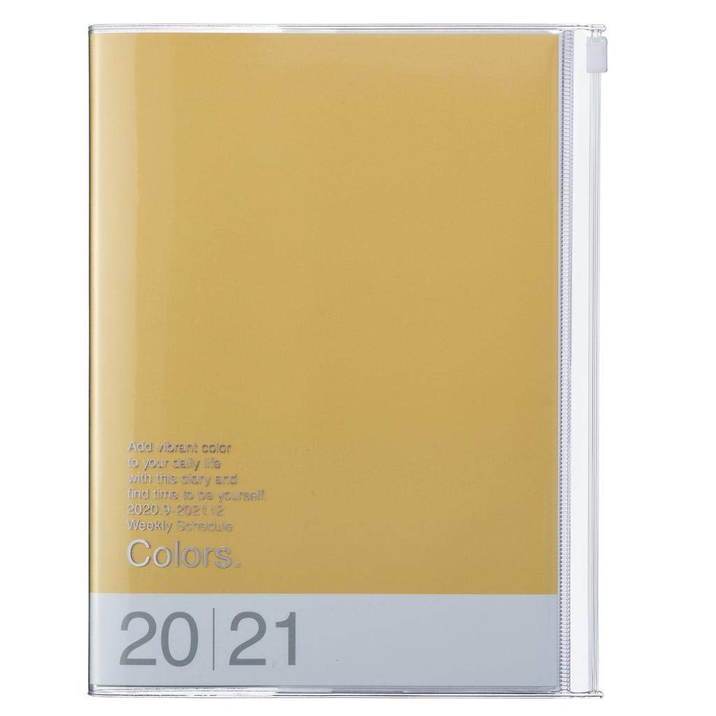 Mark's Europe Mark's 2020/2021 Pocket Diary A5 Vertical, Colours Yellow