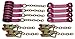 BA Products CURE38-200C 8 pt Rollback Tie Down 14' Straps Storage Bag Pink Breast Cancer Flatbed tow truck.ratchets.USA