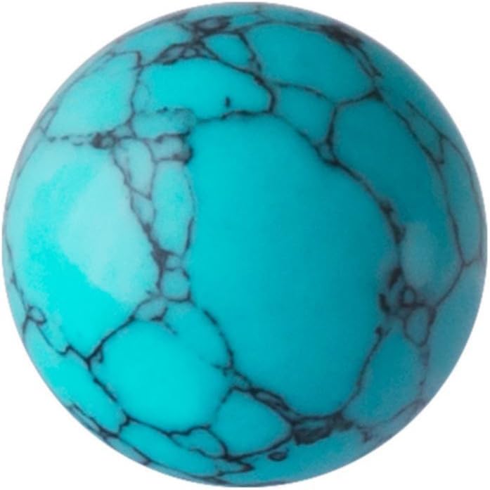 Piercing Screw ball turquoise – Nickel-Free Stainless Steel with Screw Thread, for Horseshoe – 1.2 mm and 1.6 mm x/Spare Ball – Labrets, Stakes, with Tongue Piercing Belly Ring