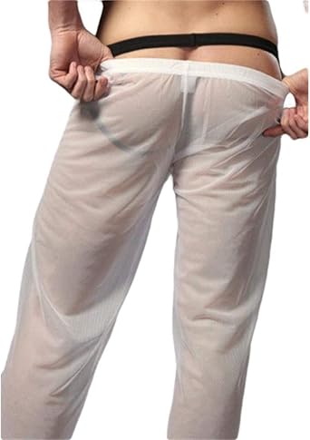 calça branca transparente